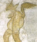 Termeno, chiesa di san jacopo-figura mostruosa,  fine XII sec.