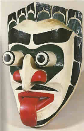 Maschera xwexwé dei Kwakiutl