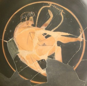 Orfeo in un vaso del Museo del Ceramico di Atene