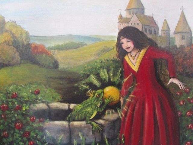 Rana porge palla d'oro alla principessa, immagine tratta da de.marchengeschichten.wikia.com